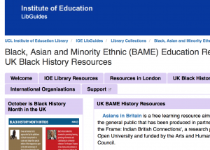 UK BAME History Resources