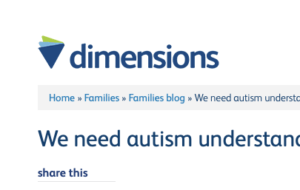 We need autism understanding, not awareness