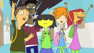 five young people animation from BBC series "Ask Lara."