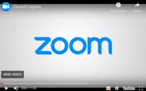 screenshot of YouTube video with Zoom Logo on the screen