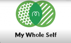 Green MHFA logo of two overlapping circles with an M in the middle. Text says "My Whole Self"