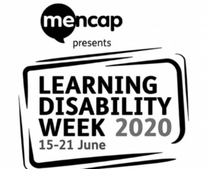 Black Text on white background with Mencap Logo. It says Mencap Presents: Learning Disability Week 2020, 15-21 June.