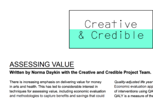Screenshot of a clipping from Creative and Credible PDF guide: Assessing Value