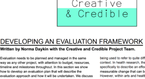 Screenshot from clipping of Creative and Credible PDF: Developing and Evaluation Framework