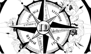 Image: Compass by Laura Frood. Screenshot taken from Creative Scotland toolkit webpage wiht a black and white image of a compass