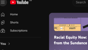 Screenshot of a clipping from the Racial Equity Now playlist on the YouTube website.