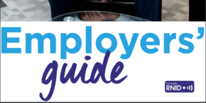 Screenshot of clipping from Action On Hearing loss Employers' Guide. Text says" Employers' Guide