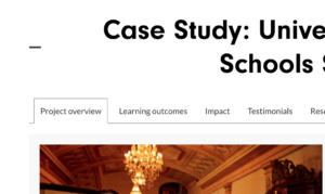 Screenshot of a clipping from The Bigger Picture webpage: Case Study: Universal Accessibility for Schools Screenings